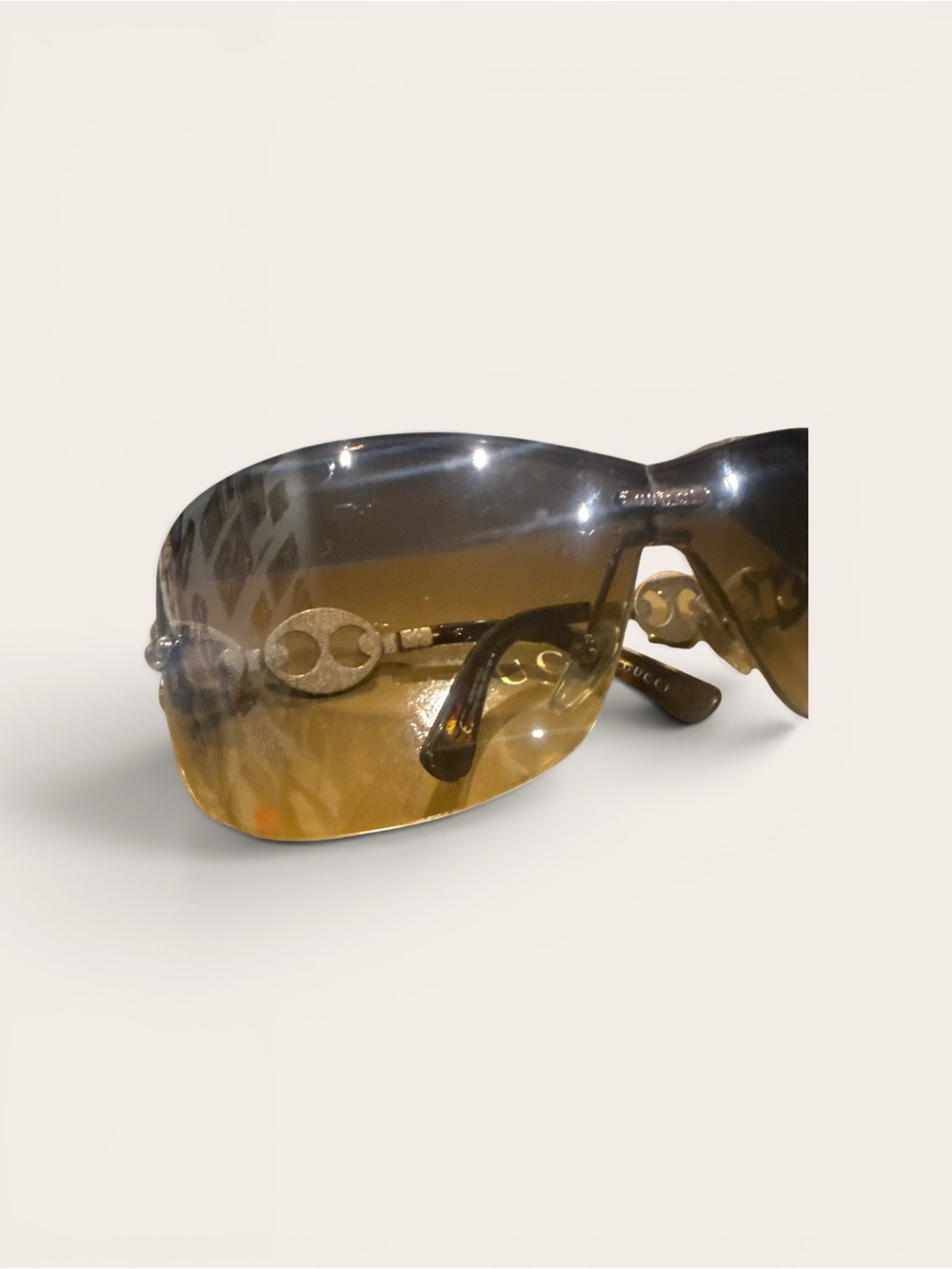 Gucci Gradient Lens Aviator Sunglasses in Smoke Gray - Picture 4 of 7